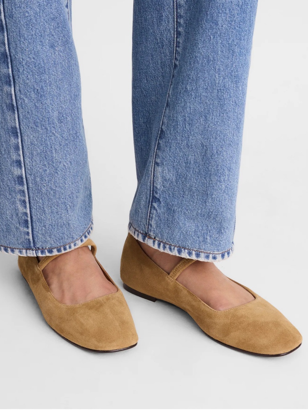 NEW Madewell The Greta Ballet Flat in Olive Surplus suede NN046 size 7.5 - Picture 4 of 11